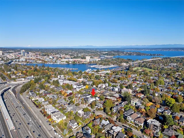 an aerial view of multiple house
