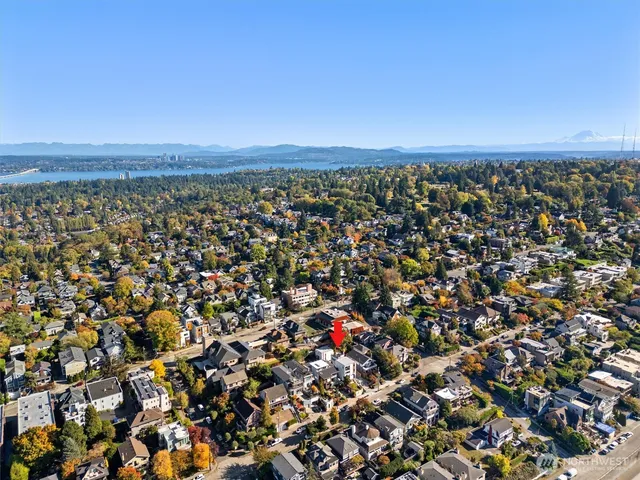 an aerial view of a city