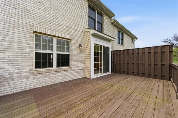 a view of wooden deck