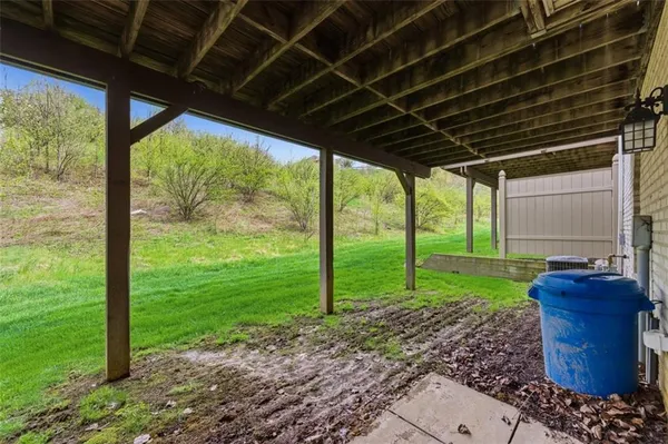 a view of backyard with green space