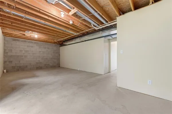 a view of a room with an empty space