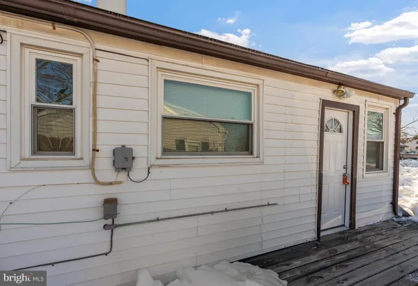 a view of front door and porch