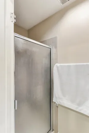 a view of a livingroom with a flat screen tv