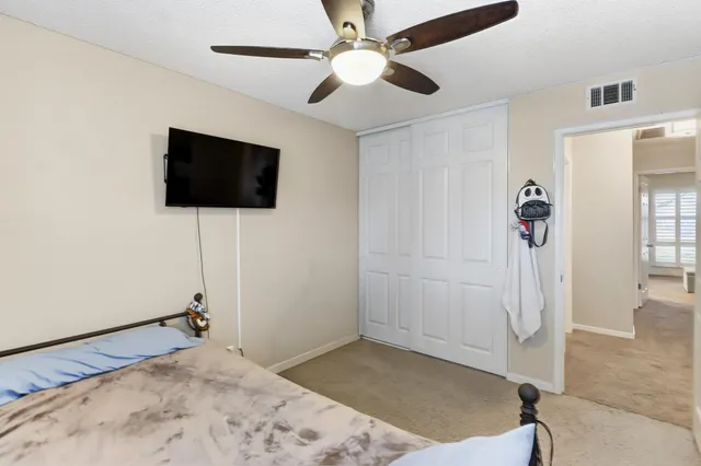 a bathroom with a shower curtain