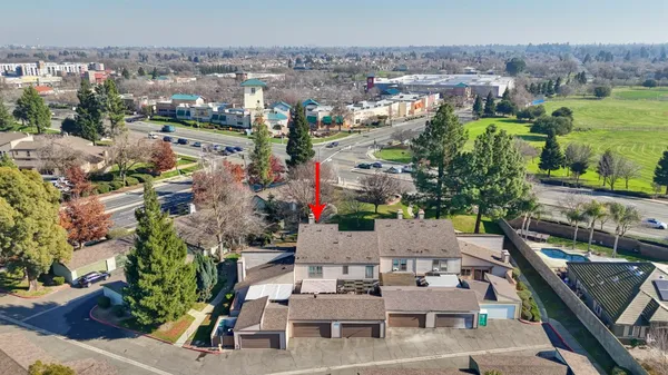 an aerial view of a city