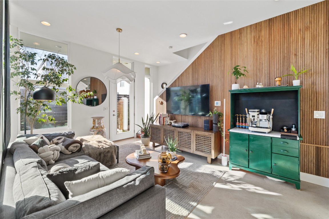 1904 East 17th Street, Unit B Austin, TX 78702 - Photo 11 of 34 a living room with furniture and a flat screen tv