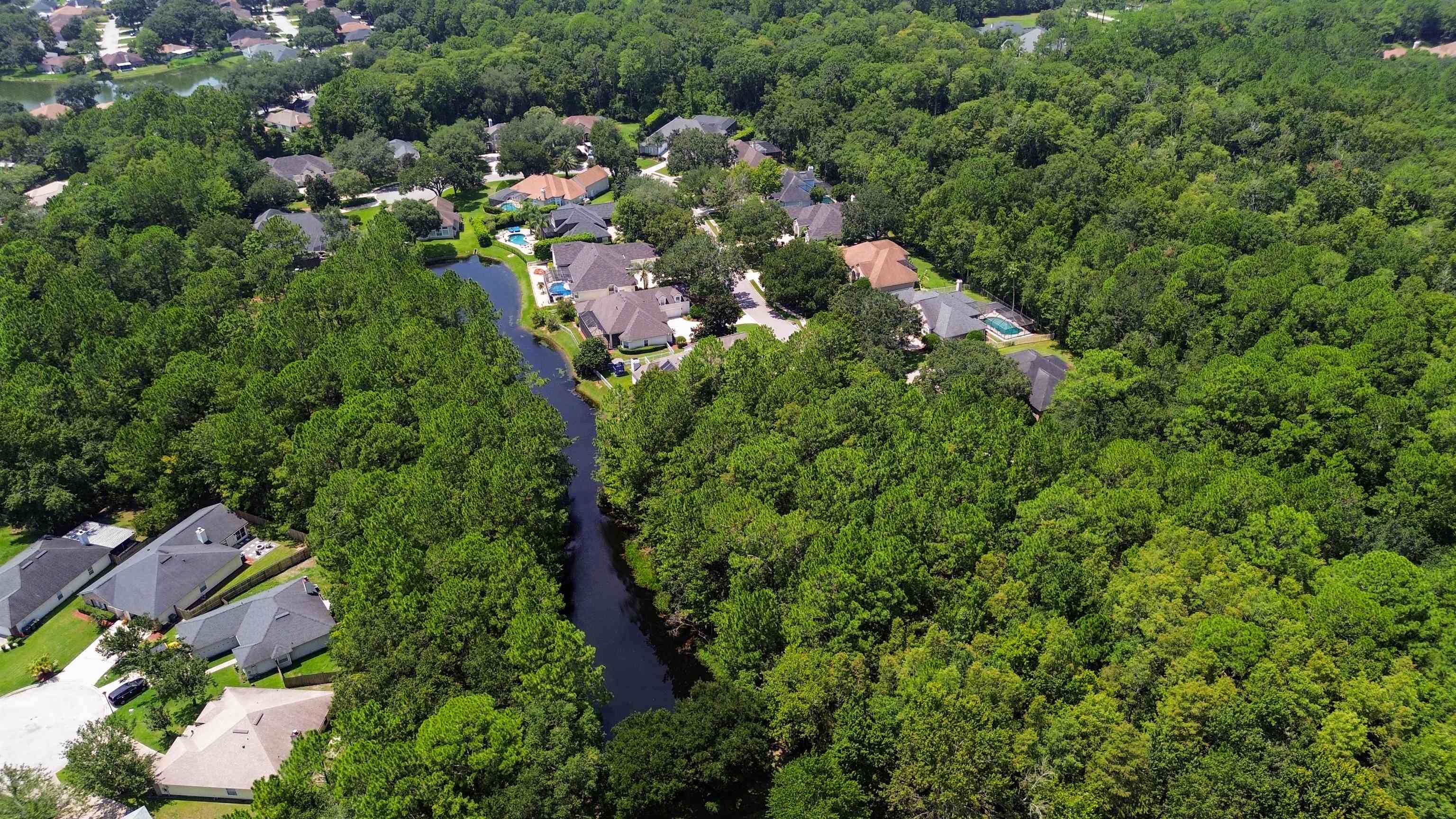 7849 Rittenhouse Lane Jacksonville, FL 32256 - Photo 40 of 50 an aerial view of residential house with outdoor space and trees all around