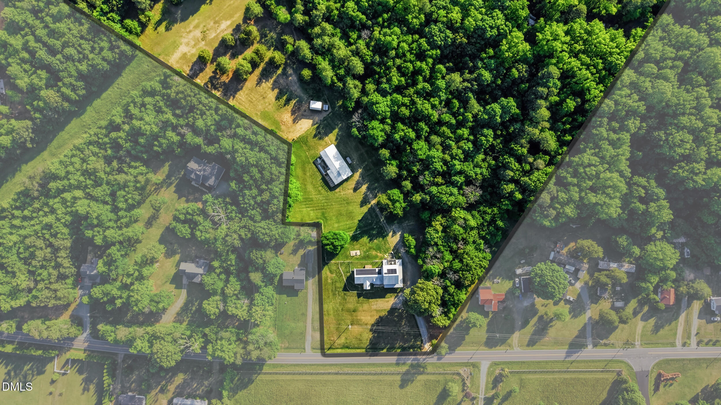2631 South Jim Minor Road Haw River, NC 27258 - Photo 57 of 62 an aerial view of a residential houses with outdoor space