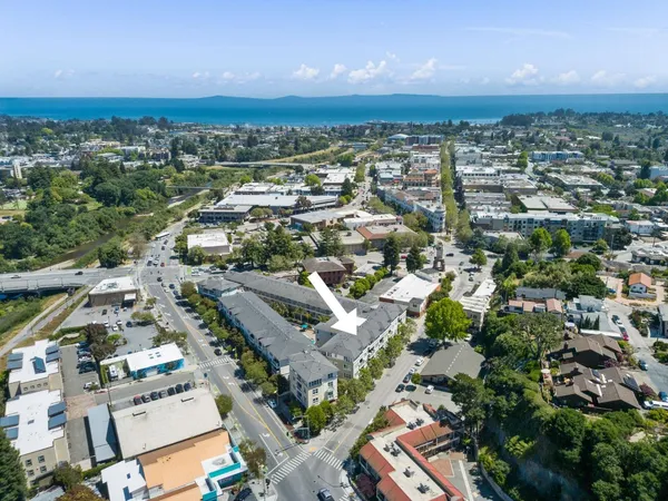 an aerial view of a city