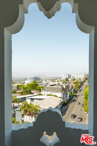 a view of a city that has tall buildings