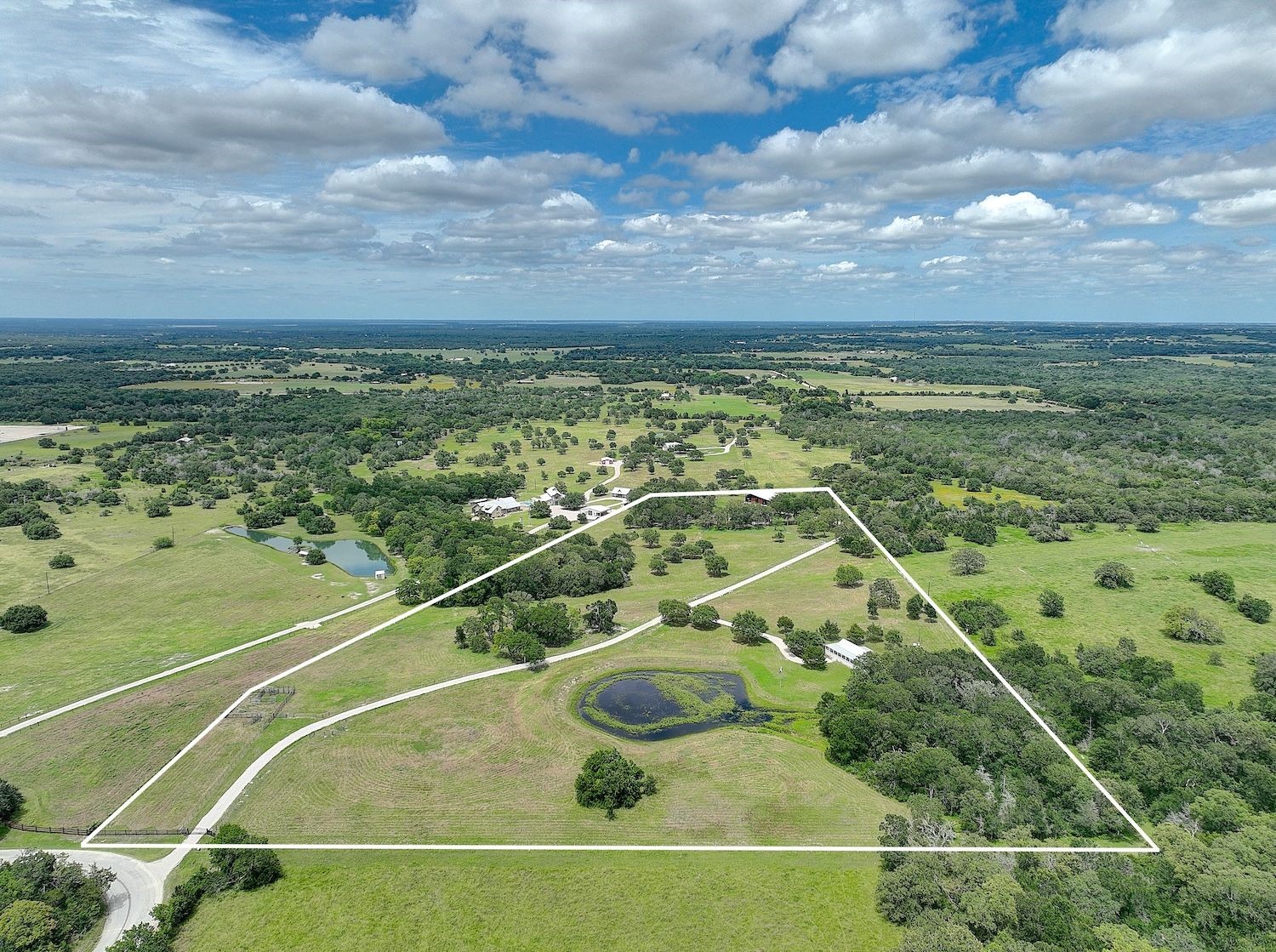 1928 Koether Road Carmine, TX 78932 - Photo 2 of 49 Aerial showing the 20- acre boundary