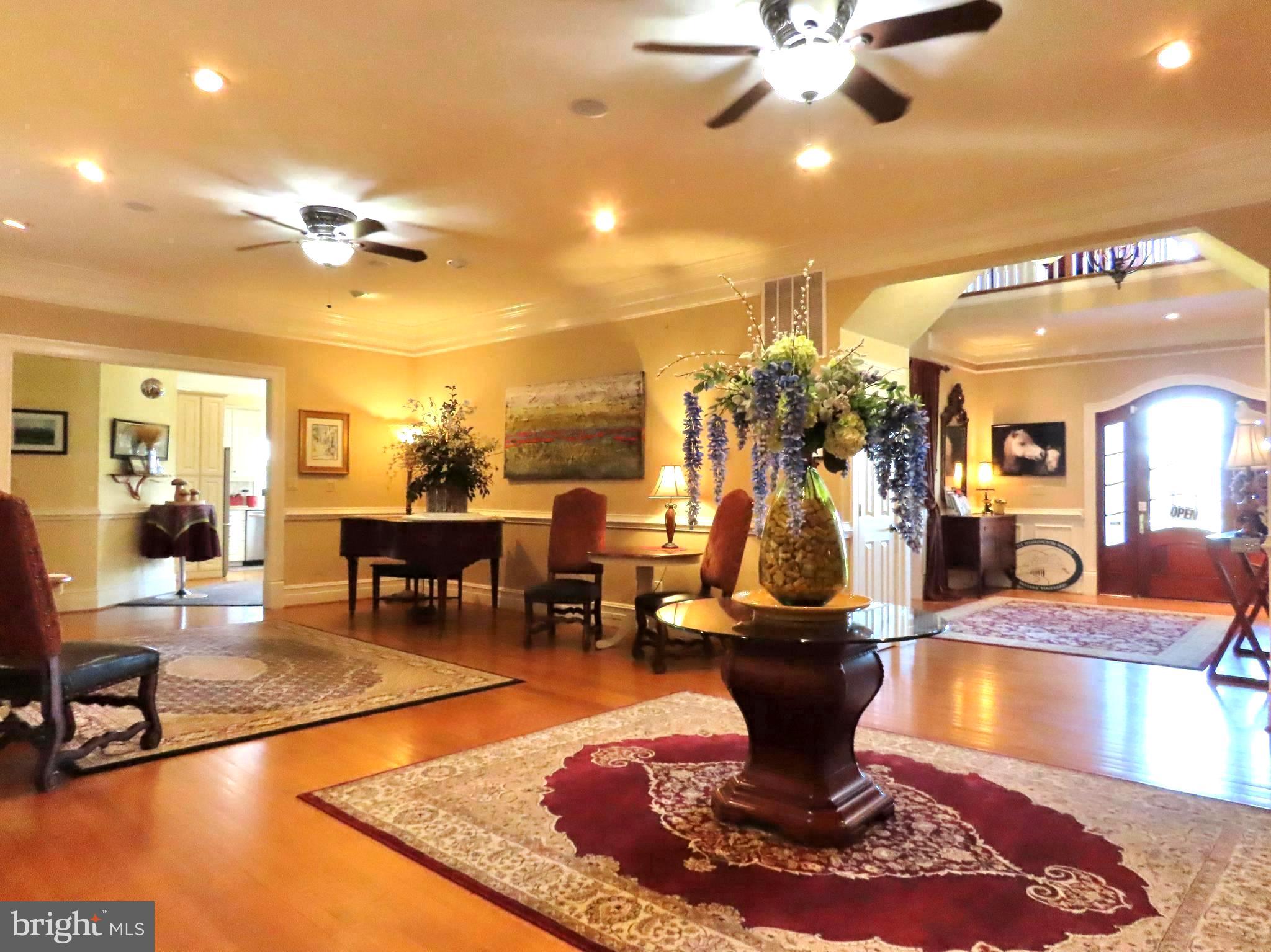 65 Clark Lane Washington, VA 22747 - Photo 12 of 62 a living room with fireplace furniture and a chandelier