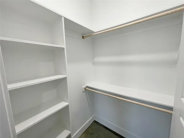 a close view of closet