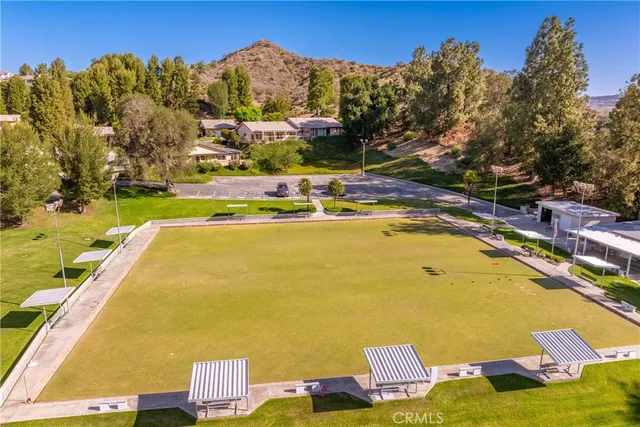 a view of a swimming pool with an ocean view