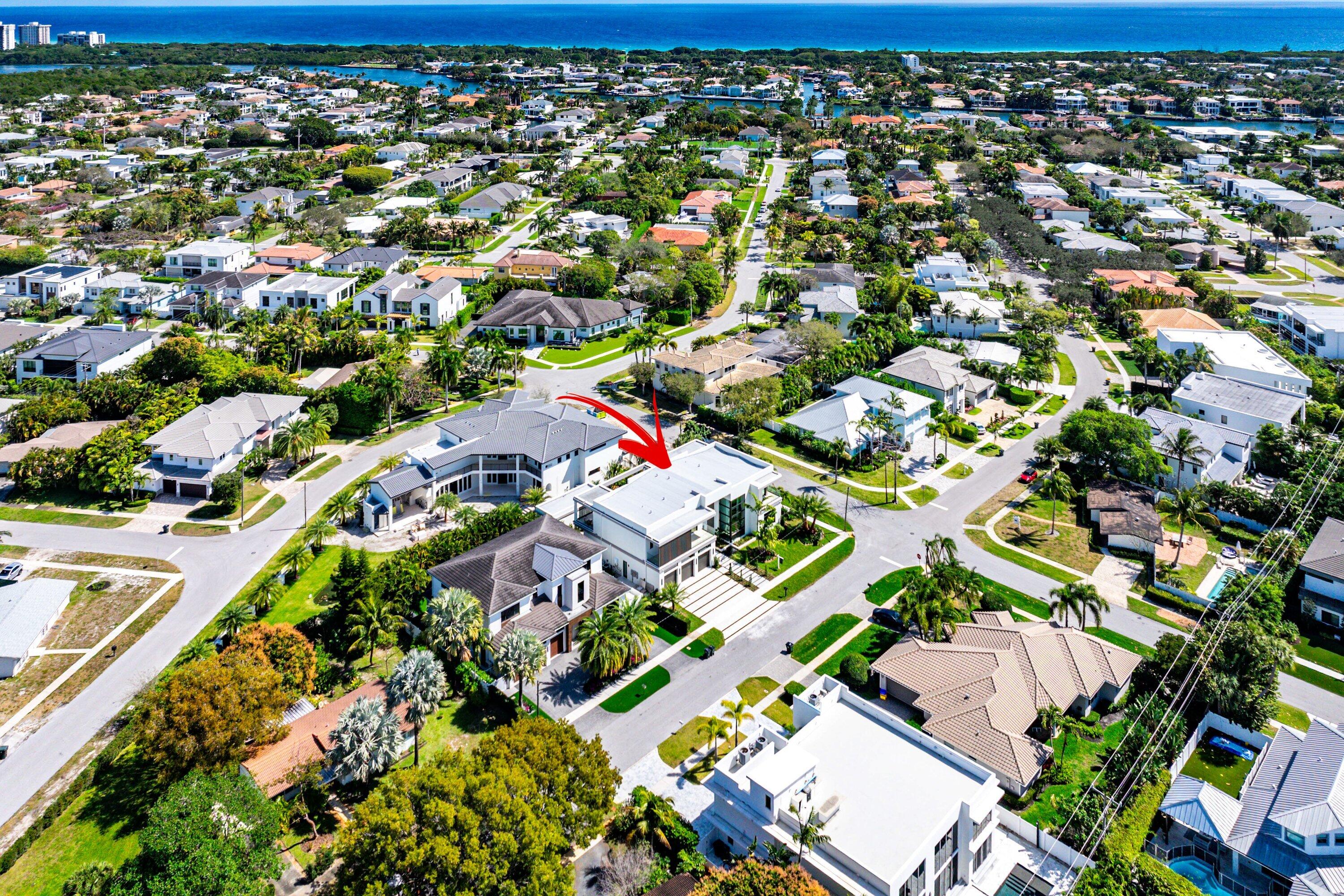 299 Northeast 7th Street Boca Raton, FL 33432 - Photo 90 of 112 an aerial view of residential houses with outdoor space