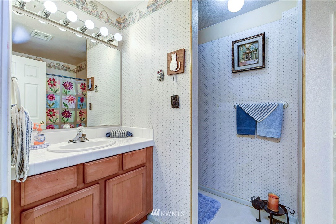 14221 Seattle Hill Road Snohomish, WA 98296 - Photo 14 of 38 a bathroom with a sink and a mirror
