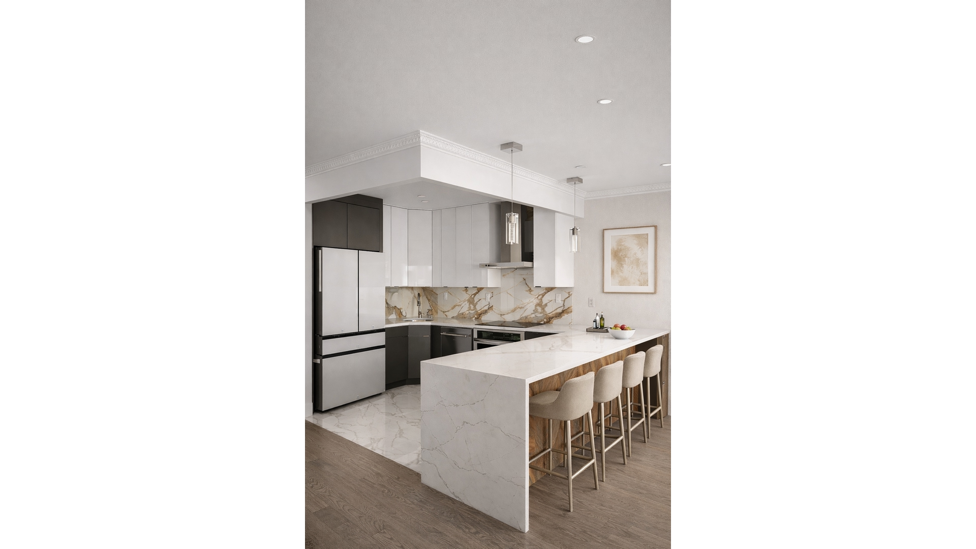 100 16th Street, Unit PH Brooklyn, NY 11215 - Photo 3 of 8 a kitchen with a sink cabinets and stainless steel appliances