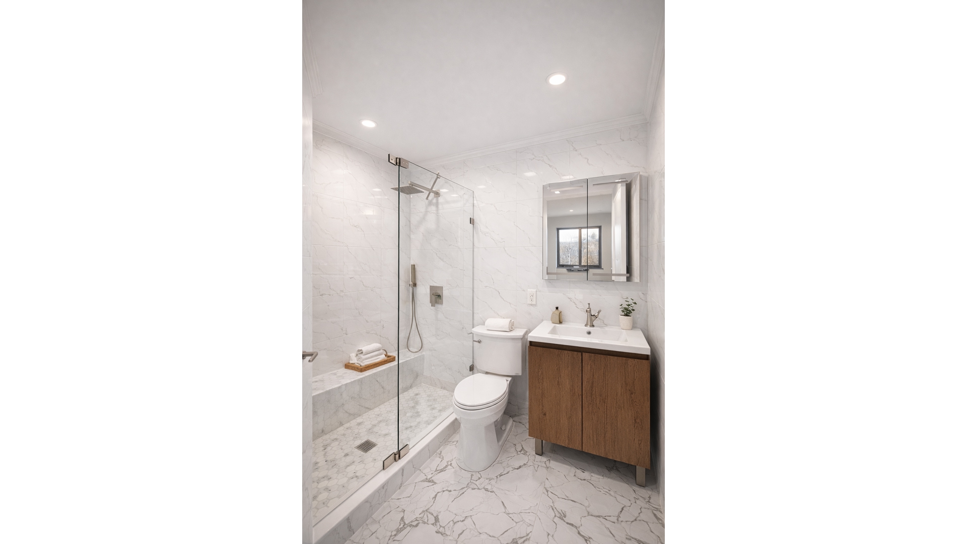 100 16th Street, Unit PH Brooklyn, NY 11215 - Photo 6 of 8 a bathroom with a toilet a sink and mirror