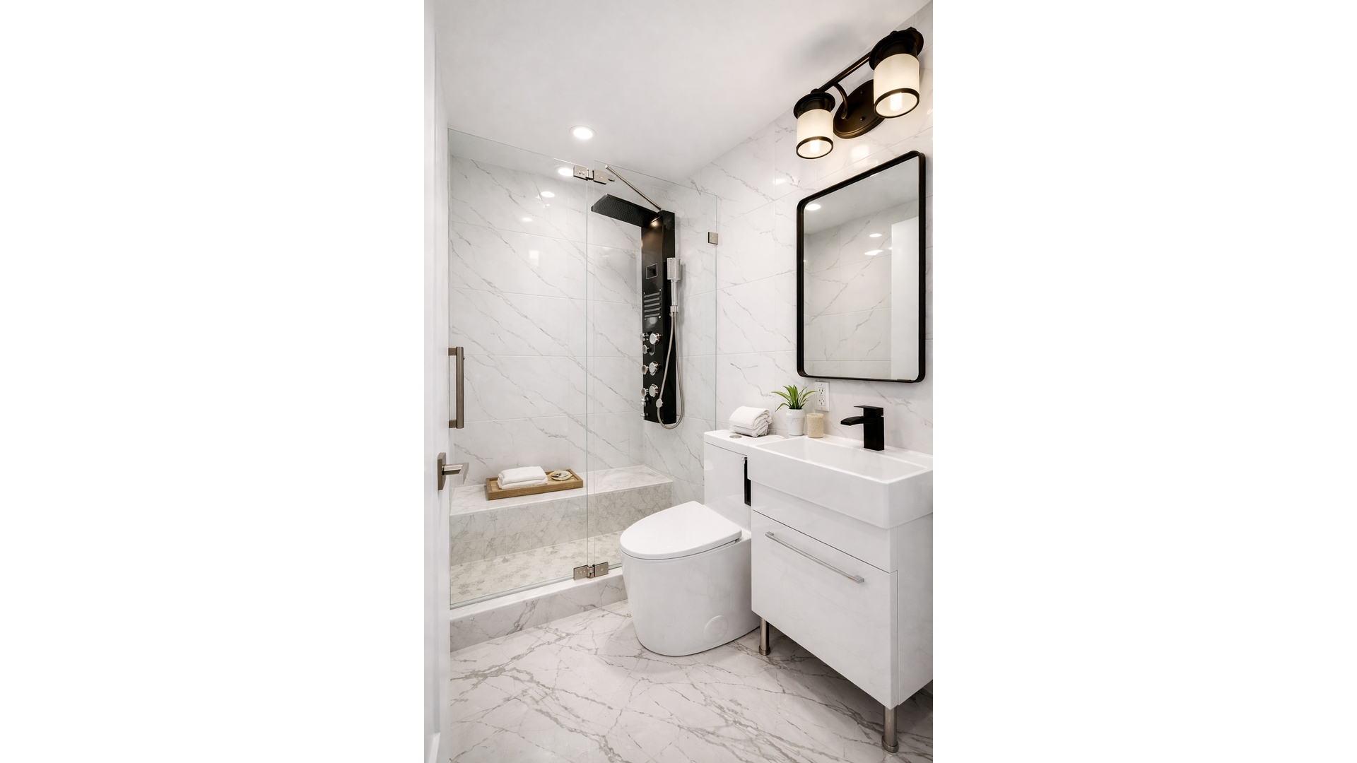 100 16th Street, Unit PH Brooklyn, NY 11215 - Photo 8 of 8 a bathroom with a toilet sink and mirror