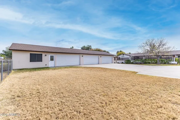 a view of a house with a patio