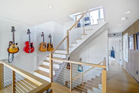 a view of a room with furniture and toys