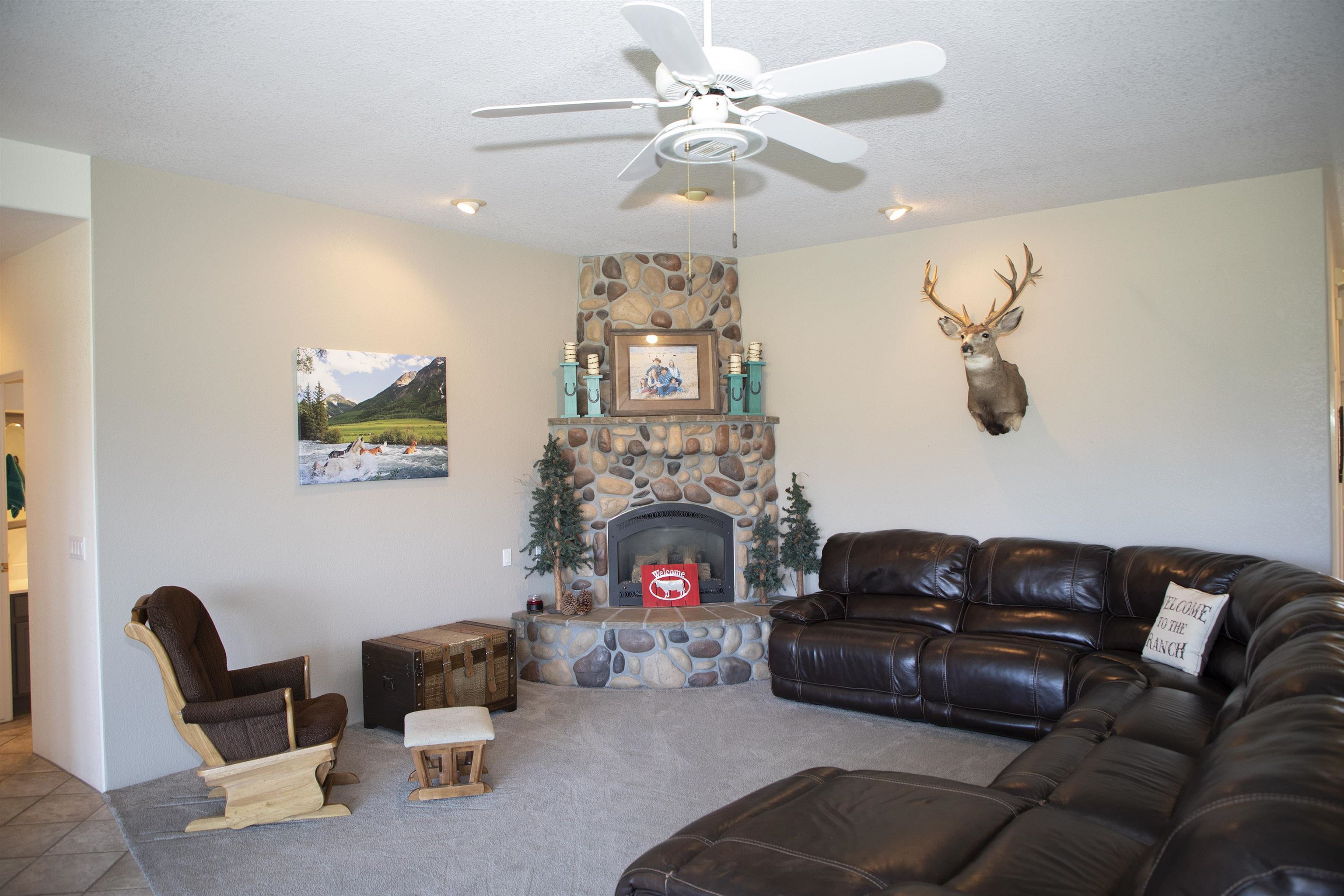 57178 Oe Road Collbran, CO 81624 - Photo 34 of 41 a living room with furniture a fireplace and couch