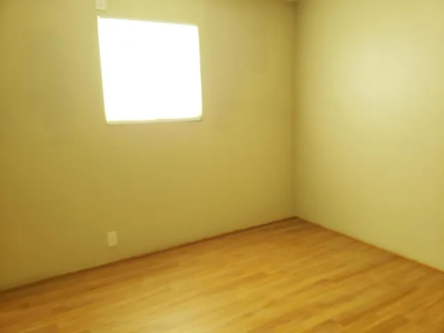 an empty room with a window