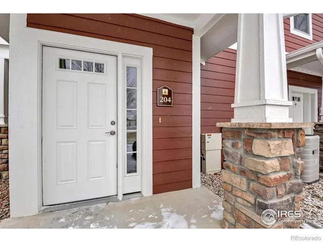a view of front door of house