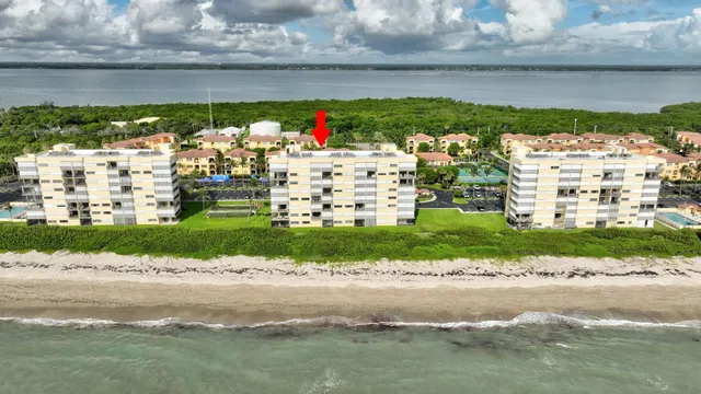 a view of a lake with a city view