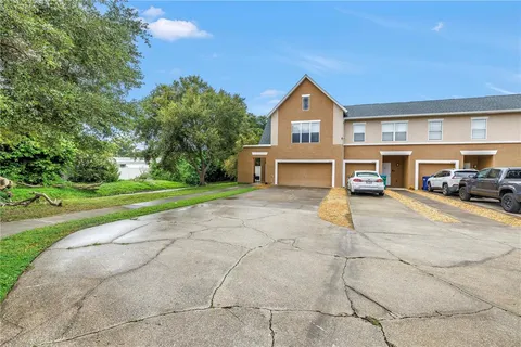 a view of a car park in front of a building