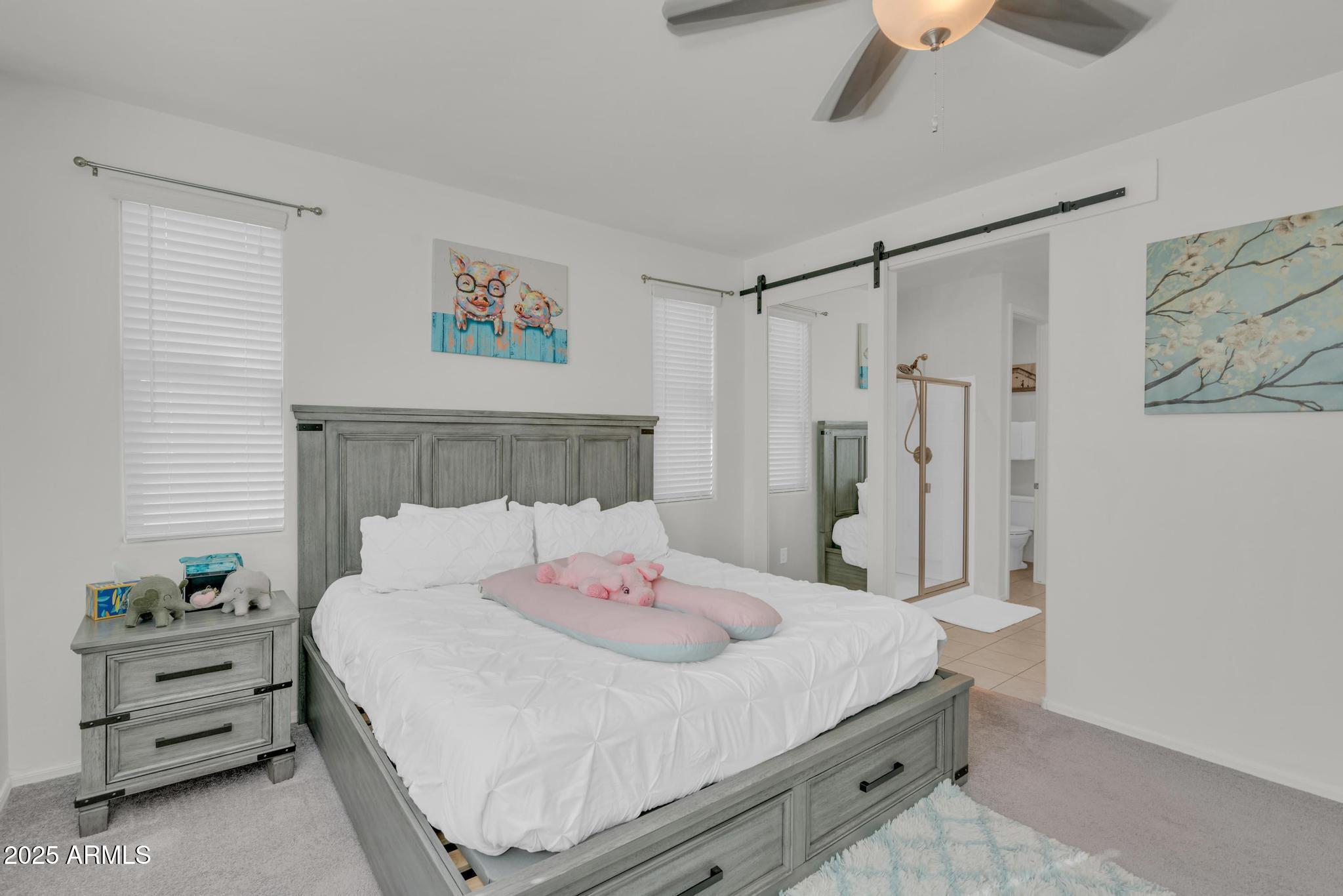 6556 East Via Arroyo Azul Tucson, AZ 85756 - Photo 28 of 75 a bedroom with a bed and a cabinets