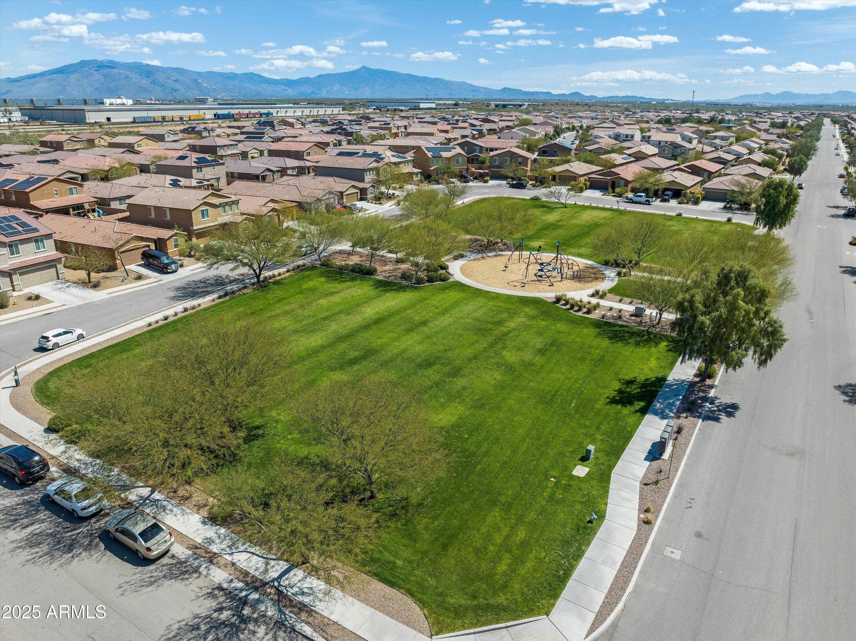 6556 East Via Arroyo Azul Tucson, AZ 85756 - Photo 55 of 75 an aerial view of a residential houses with outdoor space