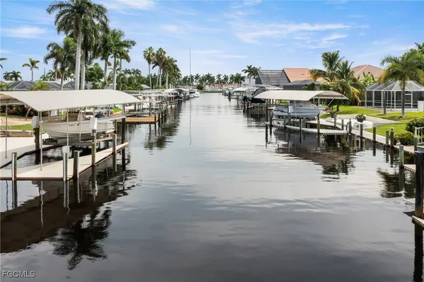 a view of a lake with outdoor space