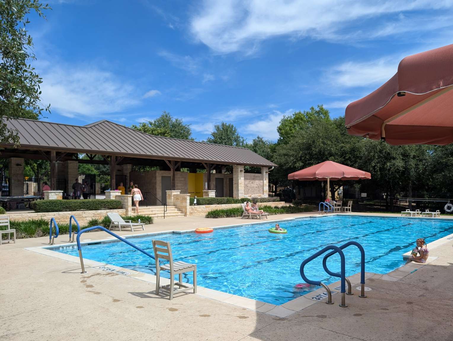 7301 Bandera Ranch Trail, Unit A Austin, TX 78750 - Photo 20 of 20 Lounge poolside in this resort-style community pool, complete with a covered pavilion for shaded relaxation.