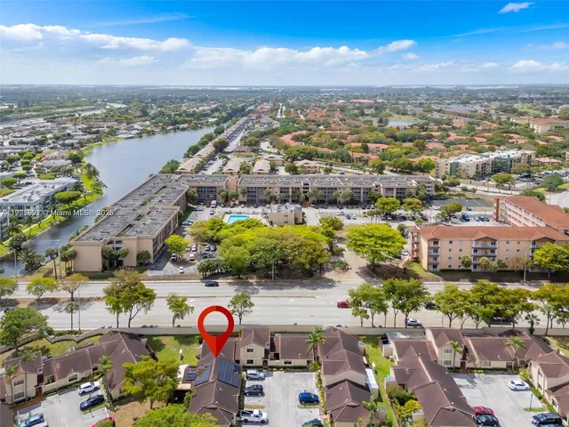 an aerial view of a city