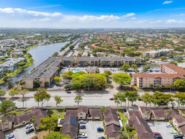 an aerial view of a city