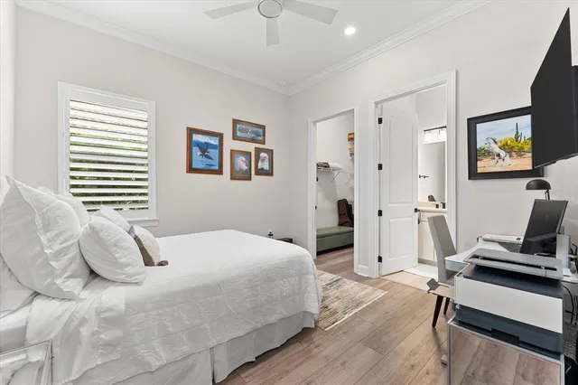 a view of a lake with a house in the background