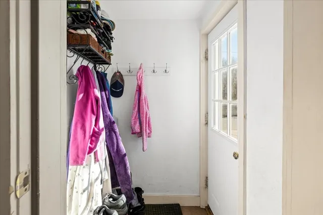 a view of a walk in closet