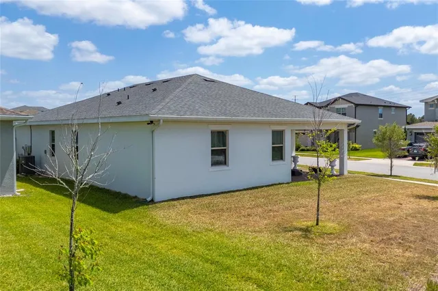 a backyard of a house