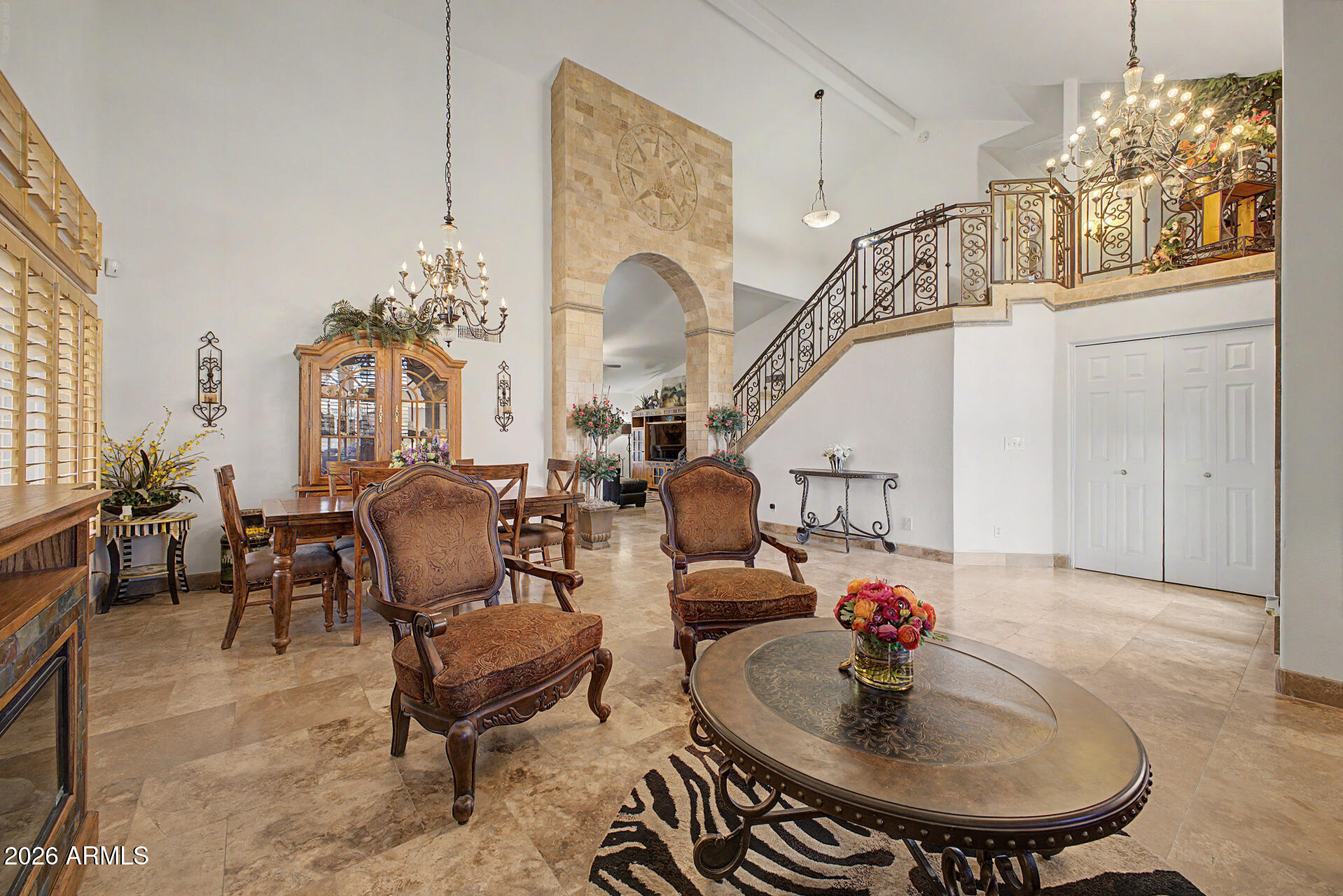 3948 North Ranier Mesa, AZ 85215 - Photo 11 of 69 a living room with furniture flowerpot and a chandelier