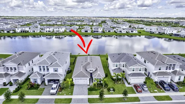 an aerial view of multiple house