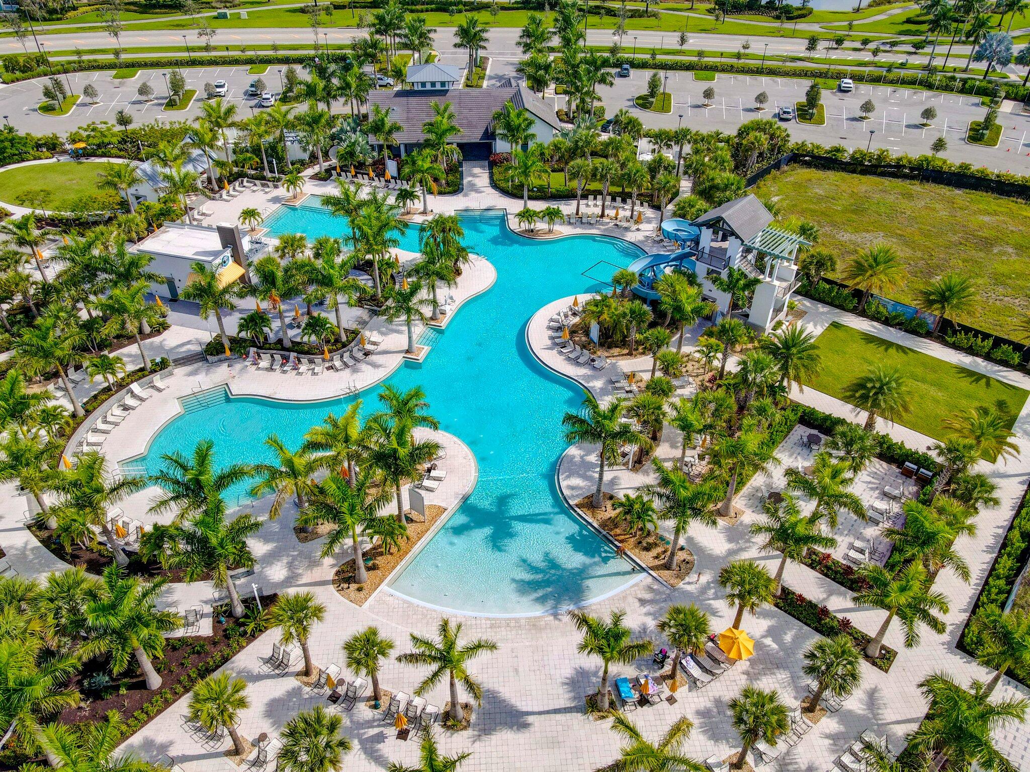 5403 Macoon Way Westlake, FL 33470 - Photo 46 of 51 an aerial view of a swimming pool with a yard