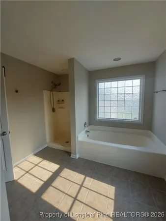 a view of a room with a window
