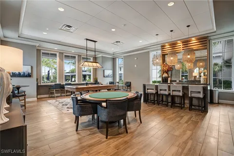 an aerial view of a house with outdoor space
