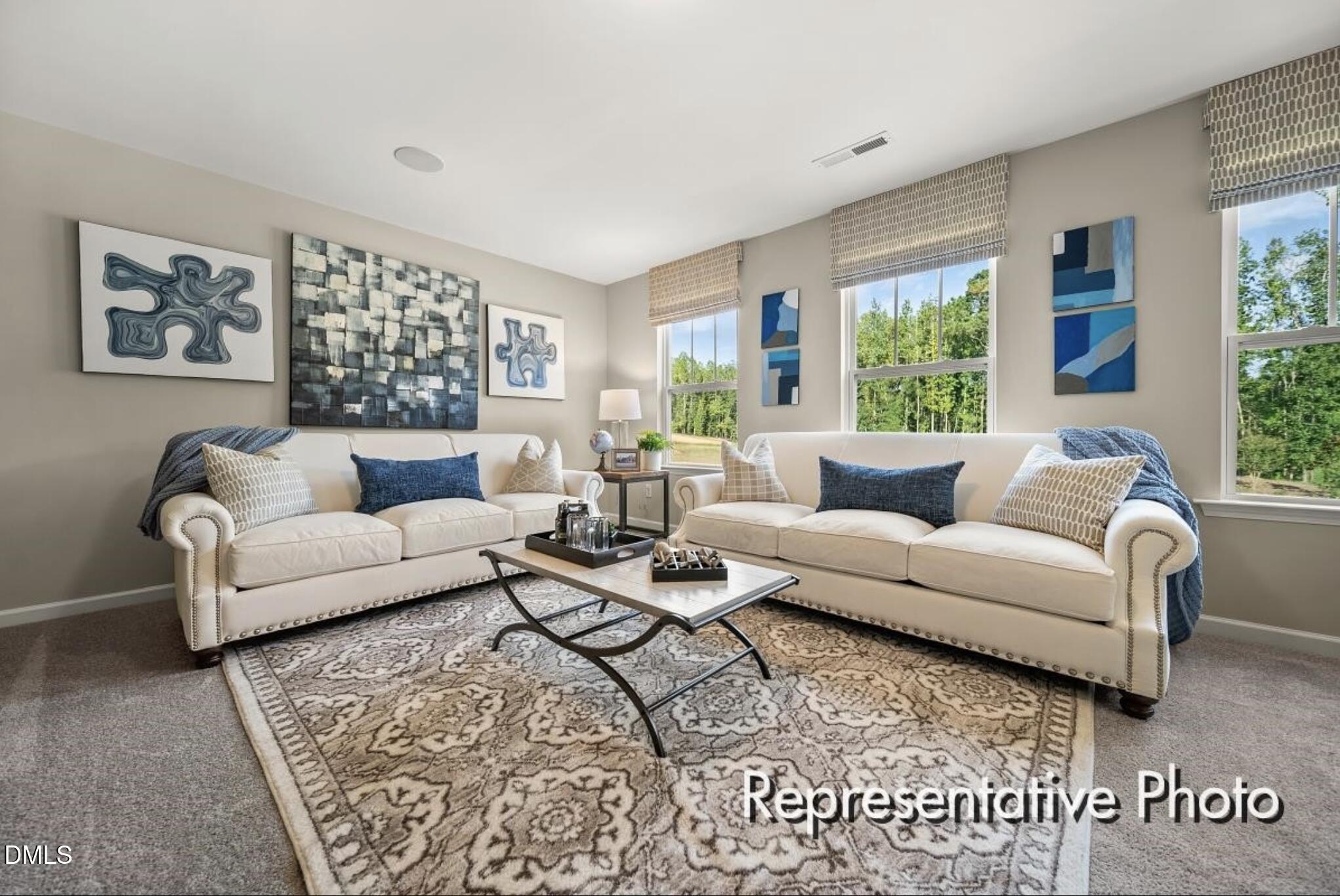 1237 Huffington Oak Drive Willow Spring, NC 27592 - Photo 23 of 34 a living room with furniture and a large window