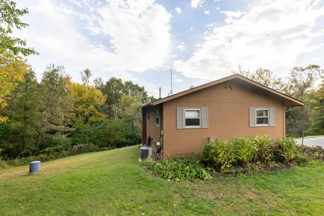 a house view with a garden space