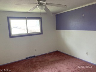488 Catlin Road Cleveland, OH 44143 - Photo 13 of 23 Unfurnished room with ceiling fan and carpet