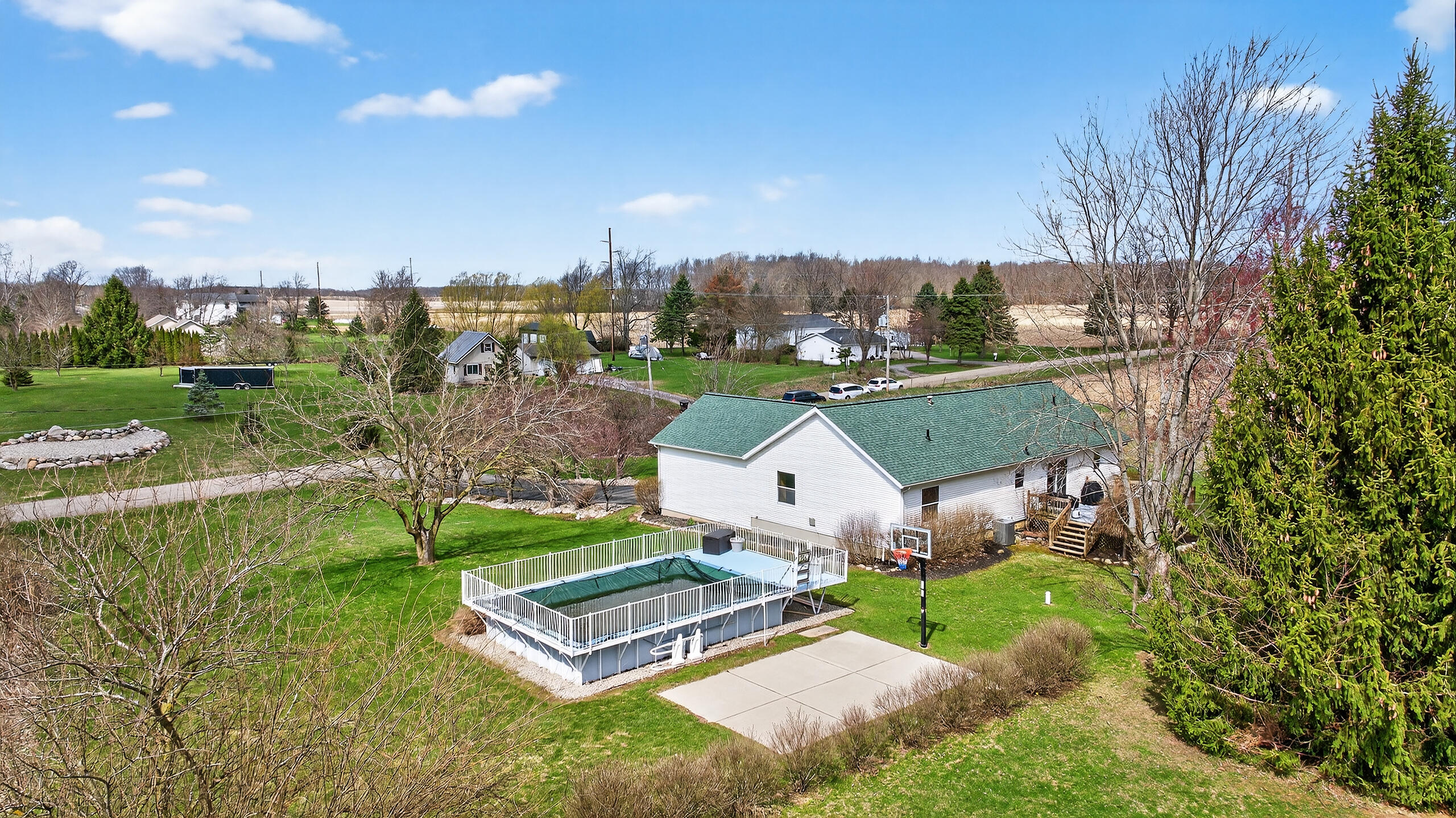 11085 Somerset Road Cement City, MI 49233 - Photo 42 of 56 11085 Somerset Rd Cement City MI (Aerial