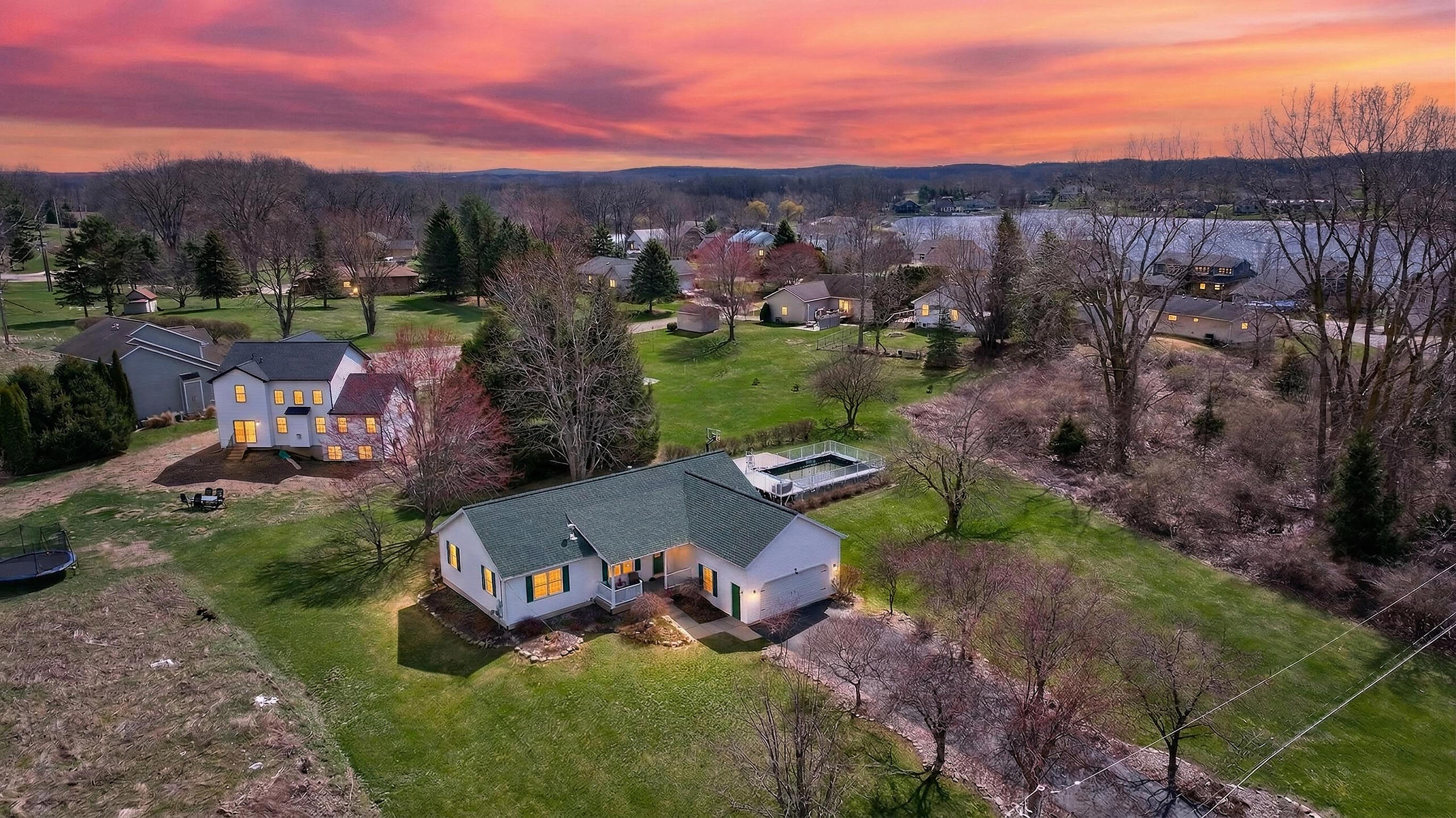 11085 Somerset Road Cement City, MI 49233 - Photo 53 of 56 11085 Somerset Rd Cement City MI (Aerial
