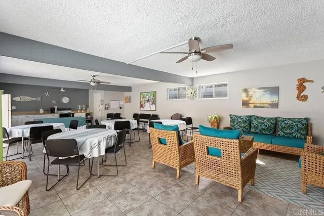 a living room with furniture rug and window